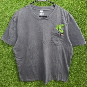 Dickies‎ Pocket T Shirt XL Gray Green Butterfly Graphic Print Men's